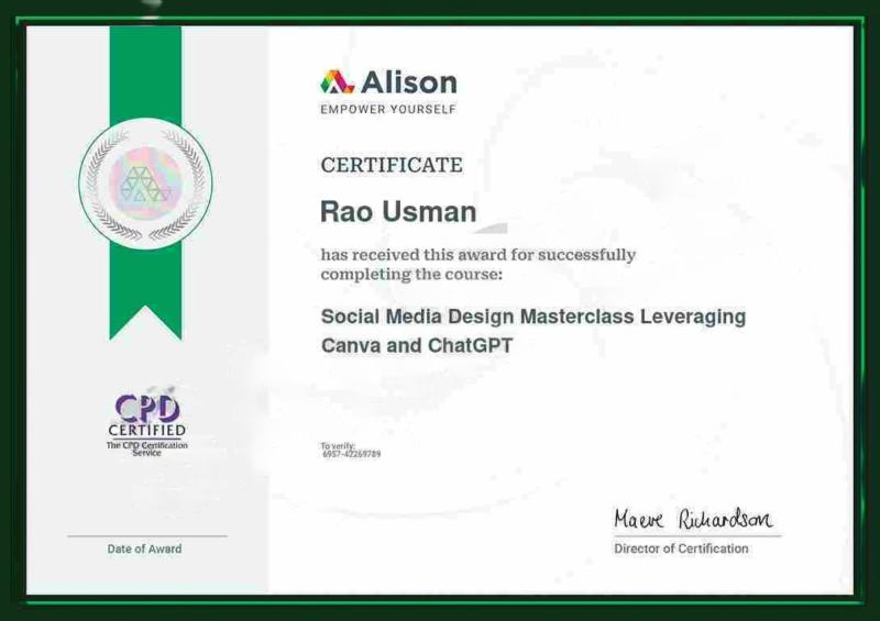 Certificate of Excellence in Graphic Design