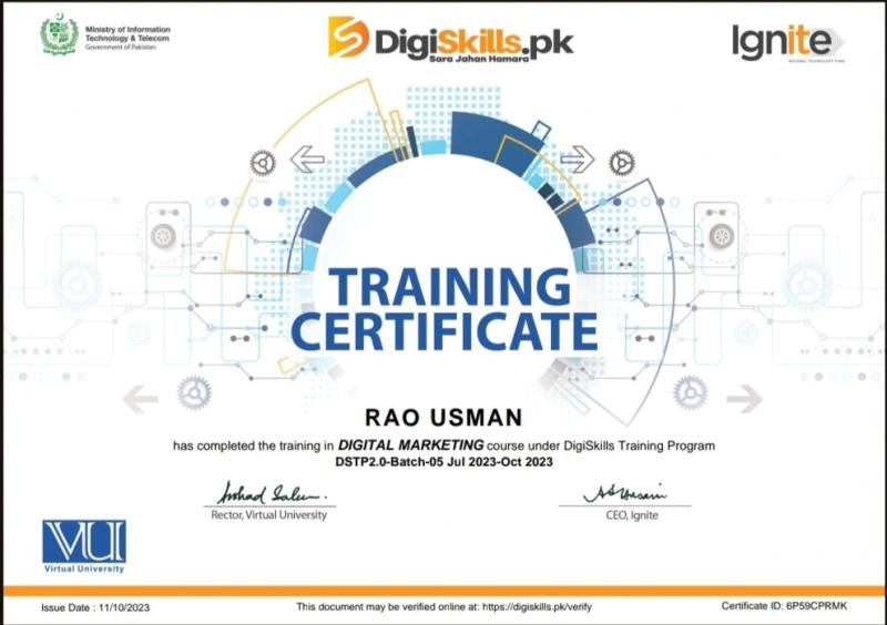 Digital Marketing Certificate by DigiSkills